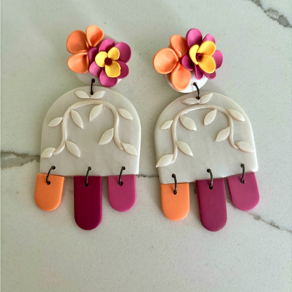 Hand Crafted Clay Earrings